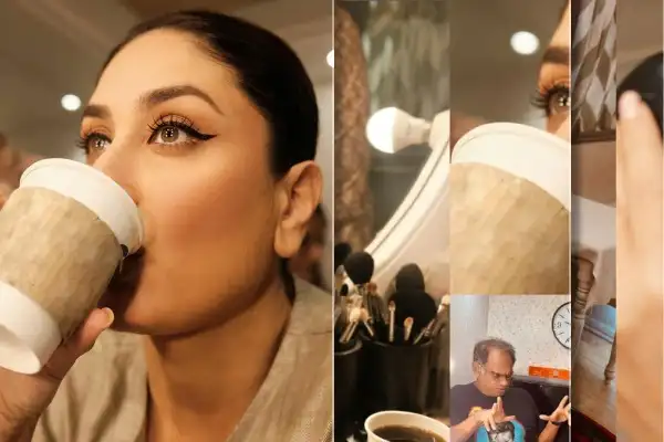 Kareena Kapoor Enjoys Black Coffee And Biscotti While Filming For The Crew