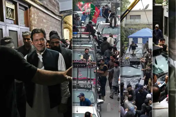 Pakistan: Police storm Imran Khan home in Lahore, arrest 30 — collage