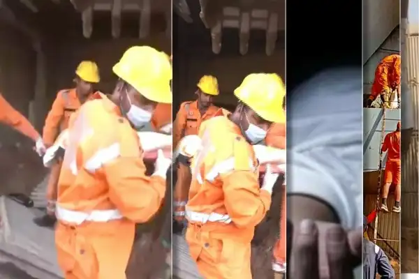 Efforts on to rescue boy trapped behind bridge pillar in Rohtas