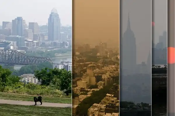 Smoke from Canadian wildfires blankets New York