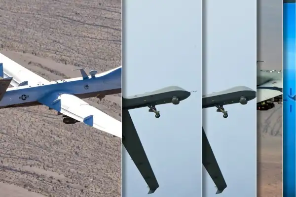 Moment US drone hit by Russian fighter jet over Black Sea