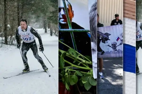 Чемпиона России по лыжам Зимирева арестовали за бело-сине-белый флаг в соцсети